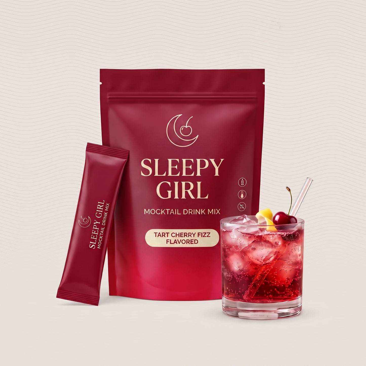Sleepy Girl Mocktail tart cherry fizz pouch