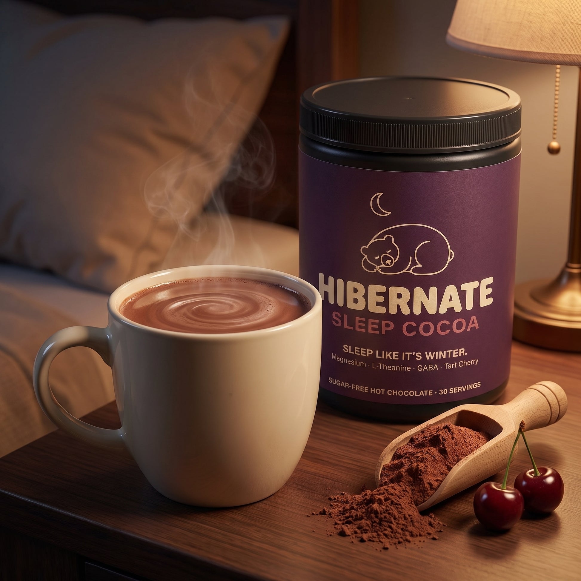 Hibernate hot chocolate close-up